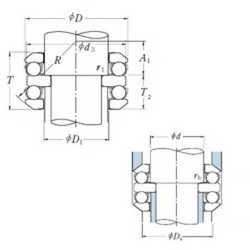 180 mm x 250 mm x 21 mm  NSK 54236X упорные шарикоподшипники