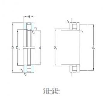 480 mm x 580 mm x 24 mm  SKF 81196M упорные роликоподшипники