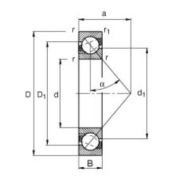 40 mm x 52 mm x 7 mm  FAG 71808-B-TVH радиально-упорные шарикоподшипники