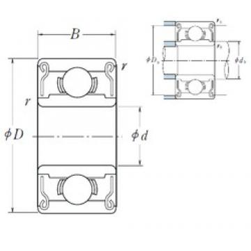 19.05 mm x 41,275 mm x 11,1125 mm  NSK R12ZZ радиальные шарикоподшипники