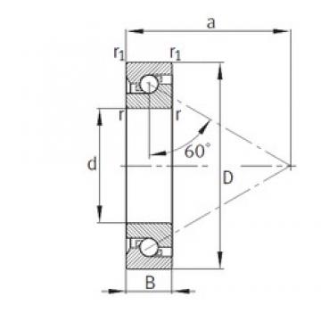 55 mm x 120 mm x 29 mm  FAG 7603055-TVP упорные шарикоподшипники