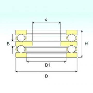 65 mm x 115 mm x 10 mm  ISB 52216 упорные шарикоподшипники