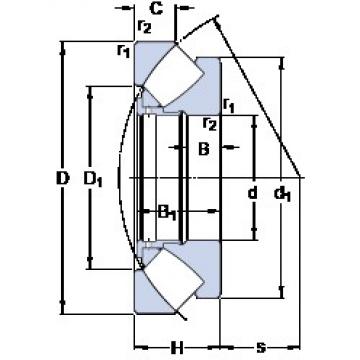 380 mm x 600 mm x 45 mm  SKF 29376 упорные роликоподшипники