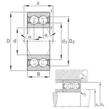 30 mm x 72 mm x 30,2 mm  FAG 3306-B-2RSR-TVH радиально-упорные шарикоподшипники