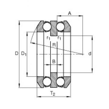 75 mm x 155 mm x 19 mm  FAG 54318 упорные шарикоподшипники