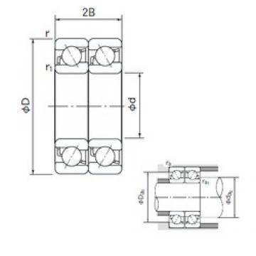 140 mm x 250 mm x 42 mm  NACHI 7228BDT радиально-упорные шарикоподшипники