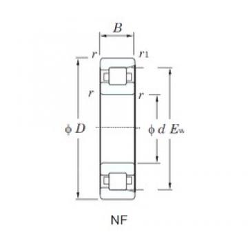 30 mm x 72 mm x 19 mm  KOYO NF306 цилиндрические роликоподшипники