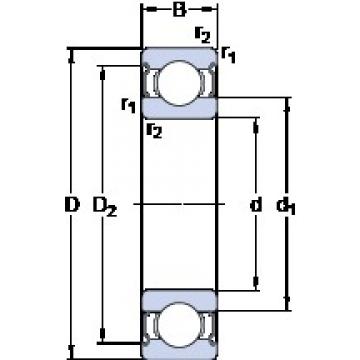 50 mm x 80 mm x 16 mm  SKF 6010-2Z радиальные шарикоподшипники