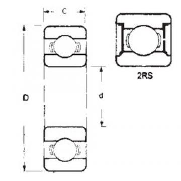 14,2875 mm x 34,925 mm x 11,1125 mm  FBJ 1622-2RS радиальные шарикоподшипники