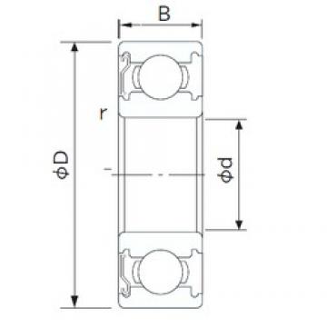 28 mm x 68 mm x 18 mm  NACHI 63/28ZE радиальные шарикоподшипники