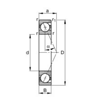 40 mm x 62 mm x 12 mm  FAG B71908-E-T-P4S радиально-упорные шарикоподшипники