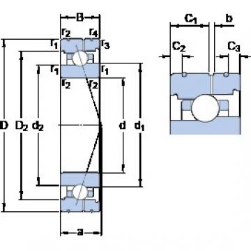 110 mm x 150 mm x 20 mm  SKF 71922 CB/HCP4AL радиально-упорные шарикоподшипники