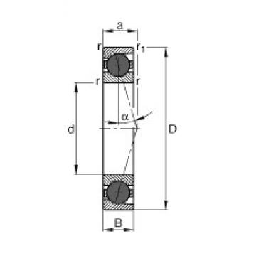 30 mm x 62 mm x 16 mm  FAG HCB7206-C-T-P4S радиально-упорные шарикоподшипники